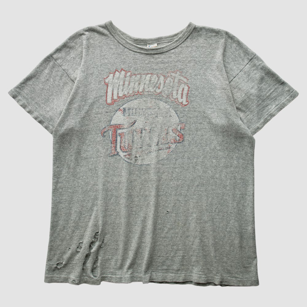 Minnesota Twins 80s T-Shirt - Heather Gray Vintage