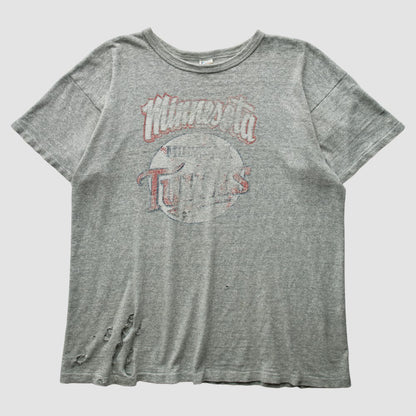 Minnesota Twins 80s T-Shirt - Heather Gray Vintage