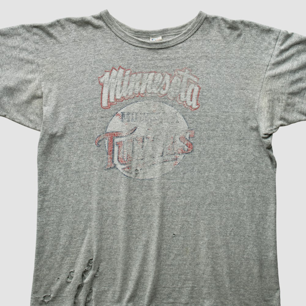 Minnesota Twins 80s T-Shirt - Heather Gray Vintage