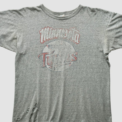 Minnesota Twins 80s T-Shirt - Heather Gray Vintage