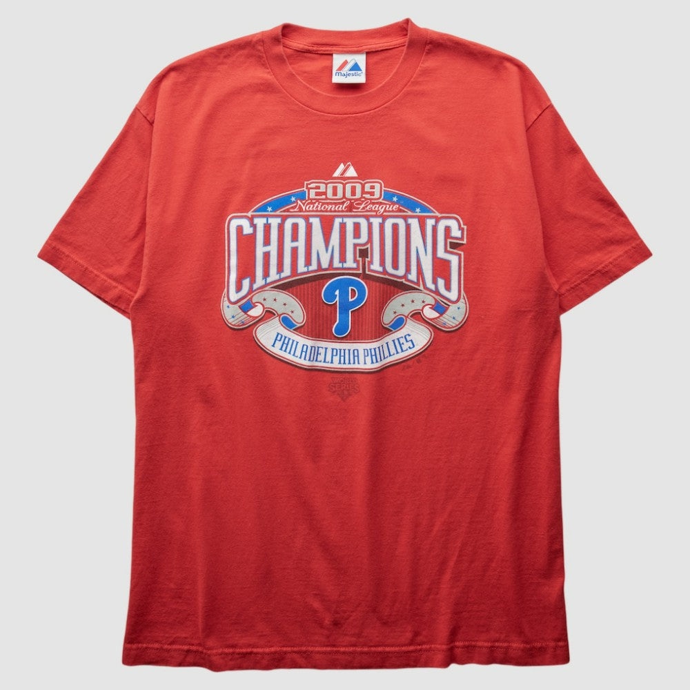 Philadelphia Phillies Majestic 2009 T-Shirt - Red Vintage