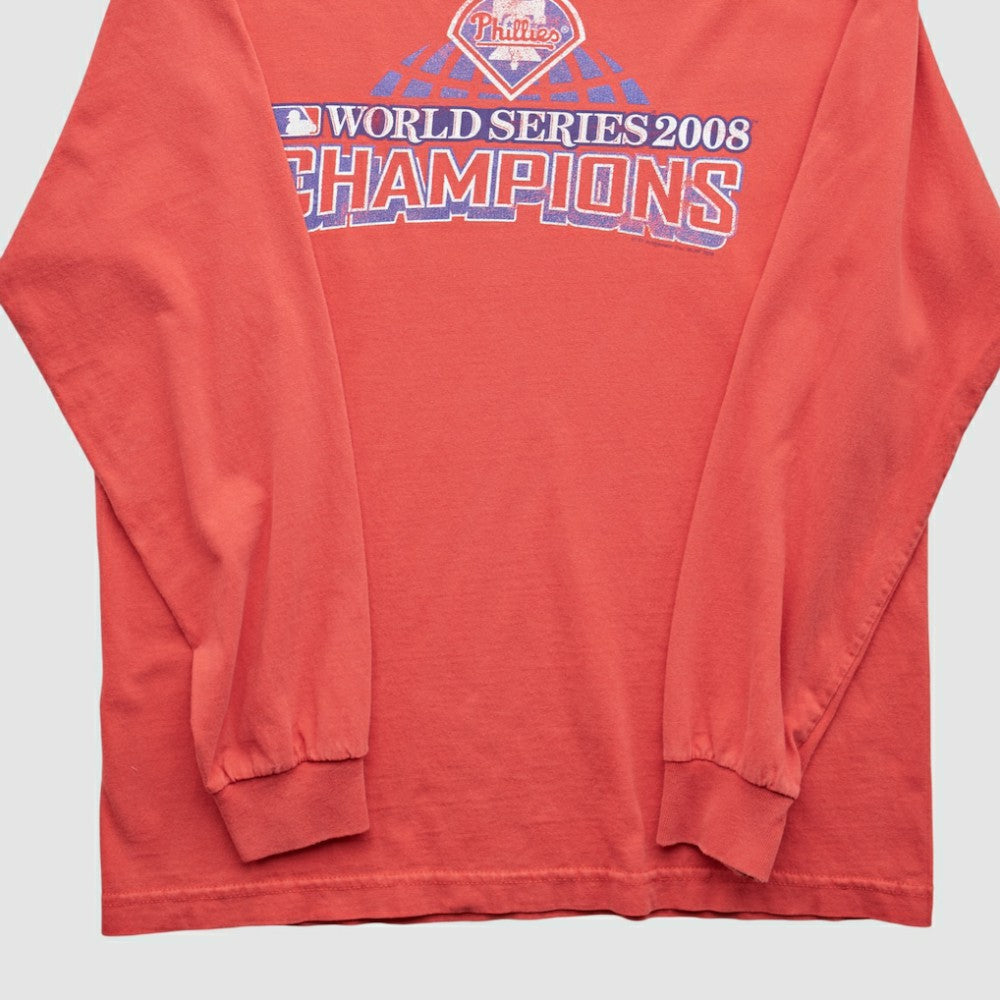 Philadelphia Phillies 2008 Long Sleeve T-Shirt - Red Vintage