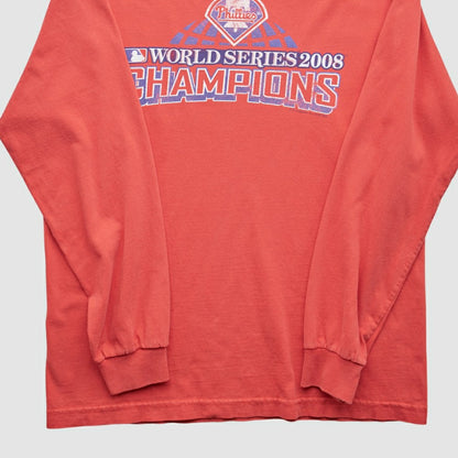 Philadelphia Phillies 2008 Long Sleeve T-Shirt - Red Vintage
