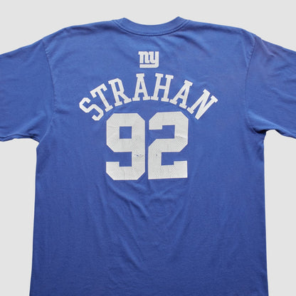 New York Giants Reebok 2000s T-Shirt - Blue Vintage for sale