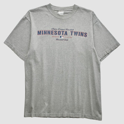 Minnesota Twins Majestic 2002 T-Shirt - Heather Gray Vintage