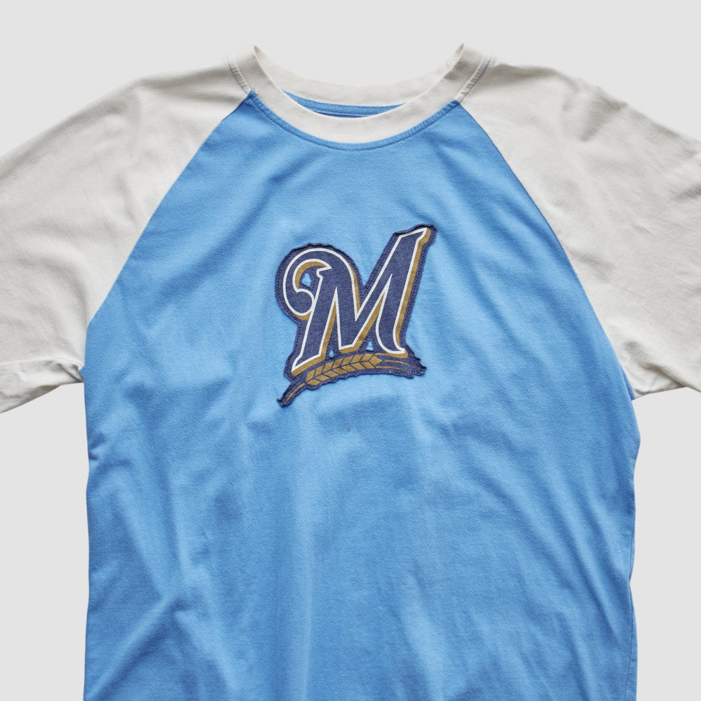 Milwaukee Brewers 2000s T-Shirt - Light Blue Vintage