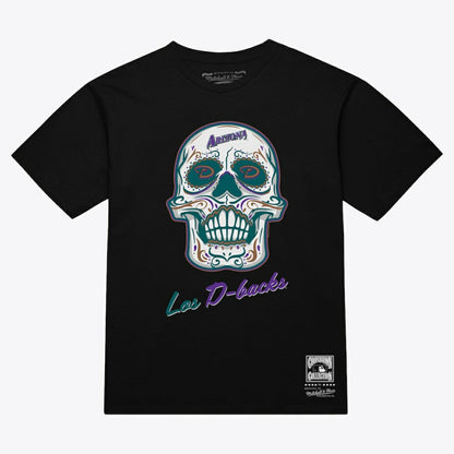 Arizona Diamondbacks Women's Sugar Skull Boxy T-Shirt - Black | Mitchell & Ness
