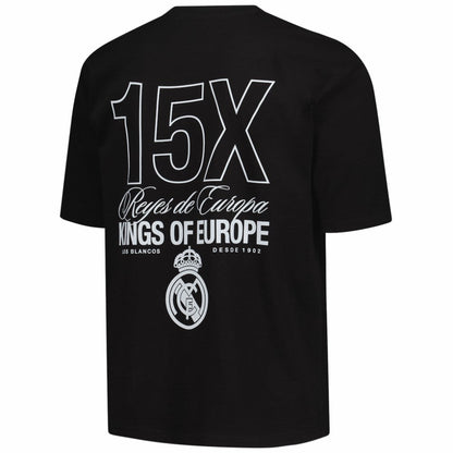 Real Madrid Peace Collective Unisex European Champions Heavyweight T-Shirt - Black online
