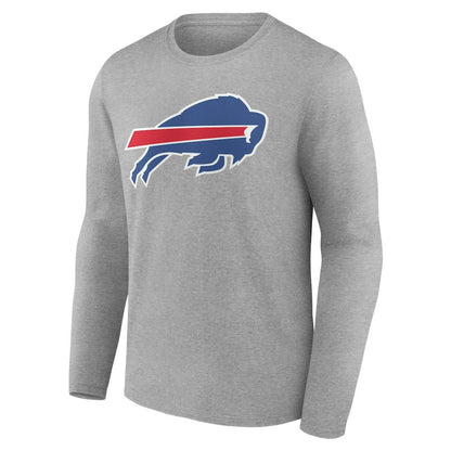 Buffalo Bills Team Authentic Personalized Name & Number Long Sleeve T-Shirt - Gray cheap