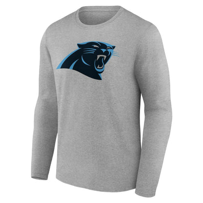 Carolina Panthers Team Authentic Personalized Name & Number Long Sleeve T-Shirt - Gray on sale