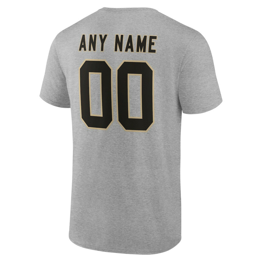New Orleans Saints Team Authentic Personalized Name & Number T-Shirt - Gray outlet
