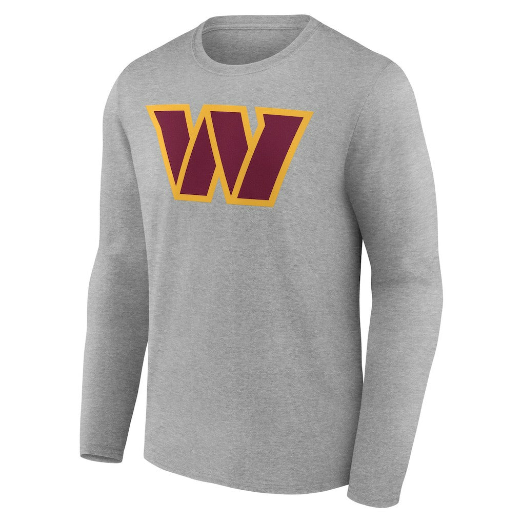 Washington Commanders Team Authentic Personalized Name & Number Long Sleeve T-Shirt - Gray on sale