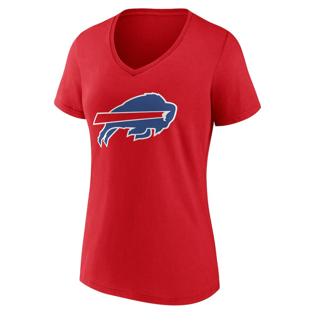 Buffalo Bills Women's Team Authentic Personalized Name & Number V-Neck T-Shirt - Red discount