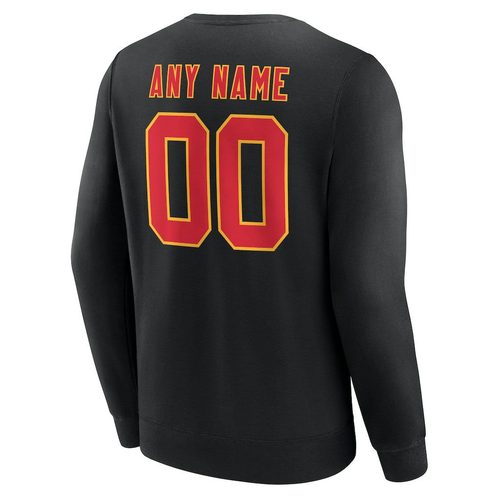 Kansas City Chiefs Team Authentic Personalized Name & Number Sweatshirt - Black outlet