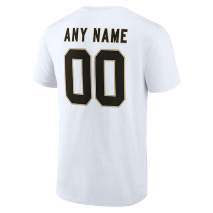 New Orleans Saints Team Authentic Personalized Name & Number T-Shirt - White sale