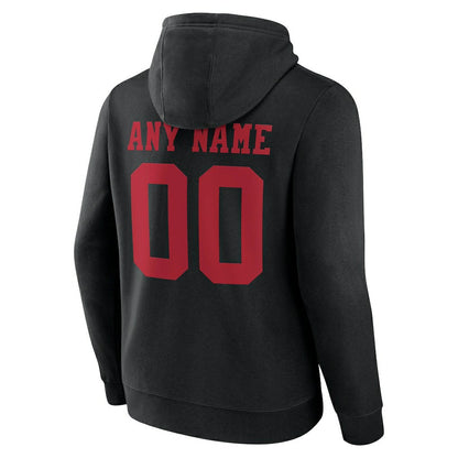 San Francisco 49ers Team Authentic Personalized Name & Number Hoodie - Black cheap