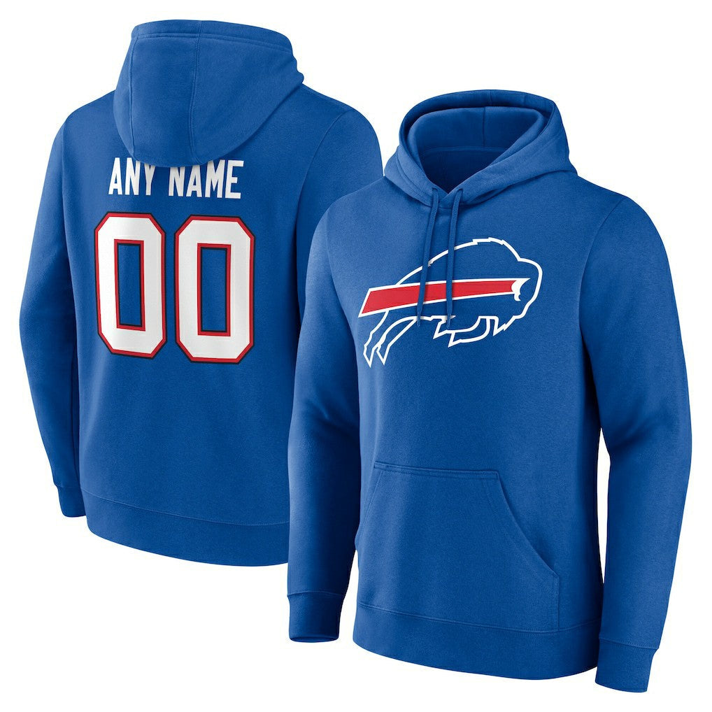 Buffalo Bills Team Authentic Personalized Name & Number Hoodie - Royal sale