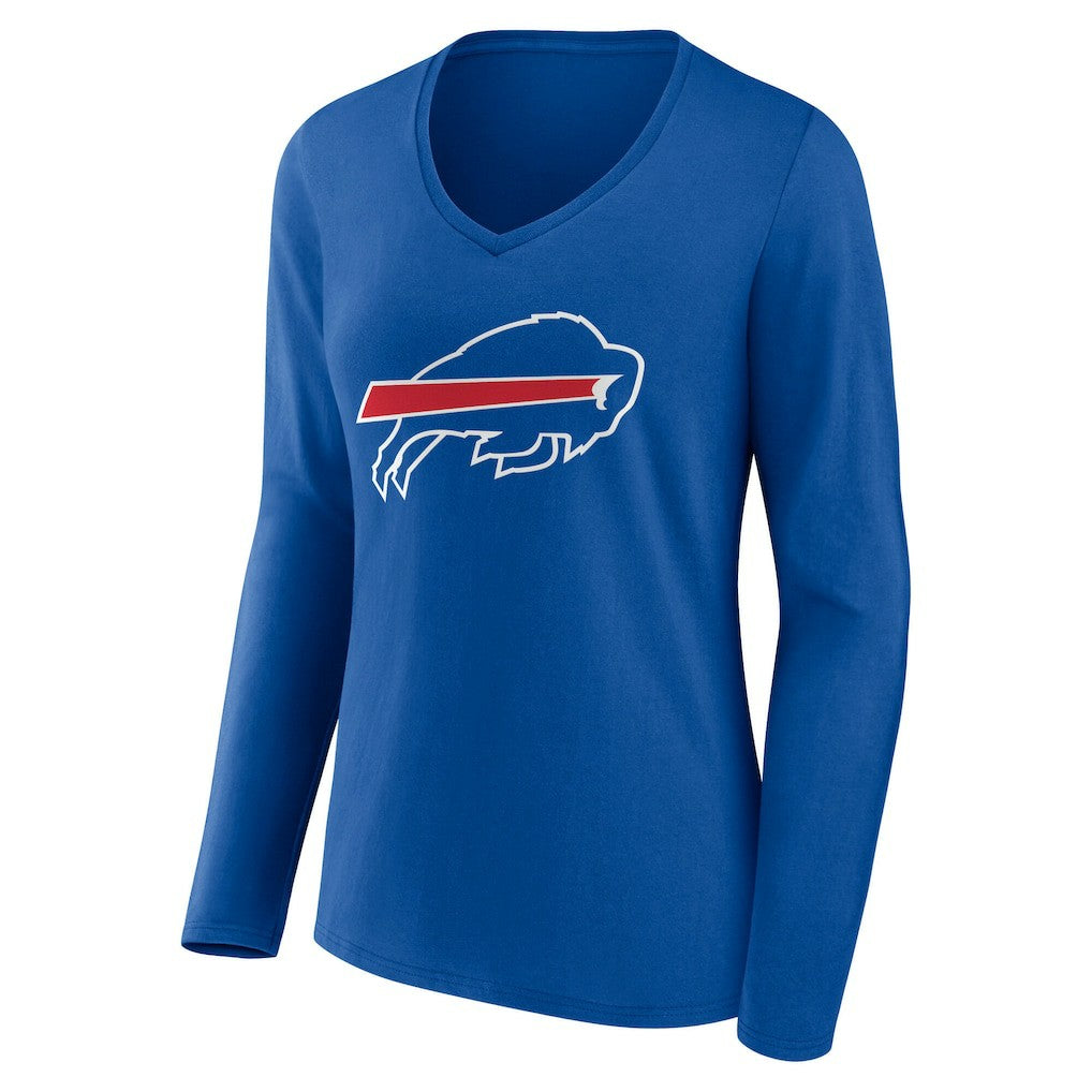 Buffalo Bills Women's Team Authentic Personalized Name & Number Long Sleeve V-Neck T-Shirt - Royal cheap