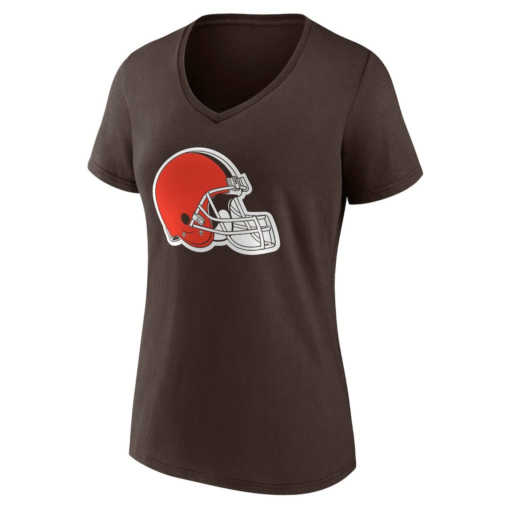 Cleveland Browns Women's Team Authentic Personalized Name & Number V-Neck T-Shirt - Brown online