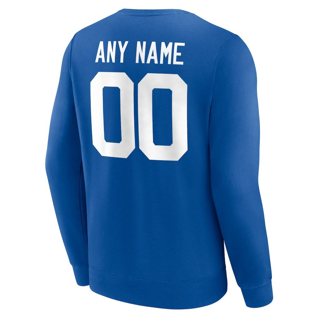 Indianapolis Colts Team Authentic Personalized Name & Number Sweatshirt - Royal cheap