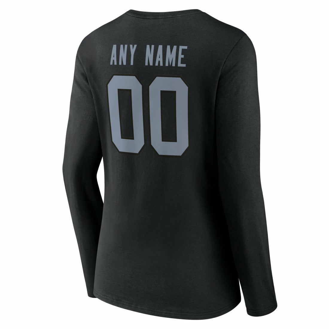 Las Vegas Raiders Women's Team Authentic Personalized Name & Number Long Sleeve V-Neck T-Shirt - Black cheap