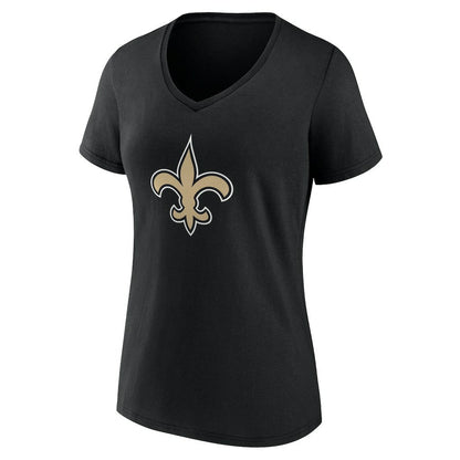New Orleans Saints Women's Team Authentic Personalized Name & Number V-Neck T-Shirt - Black discount