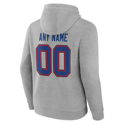 Buffalo Bills Big & Tall Team Authentic Custom Hoodie - Gray for sale