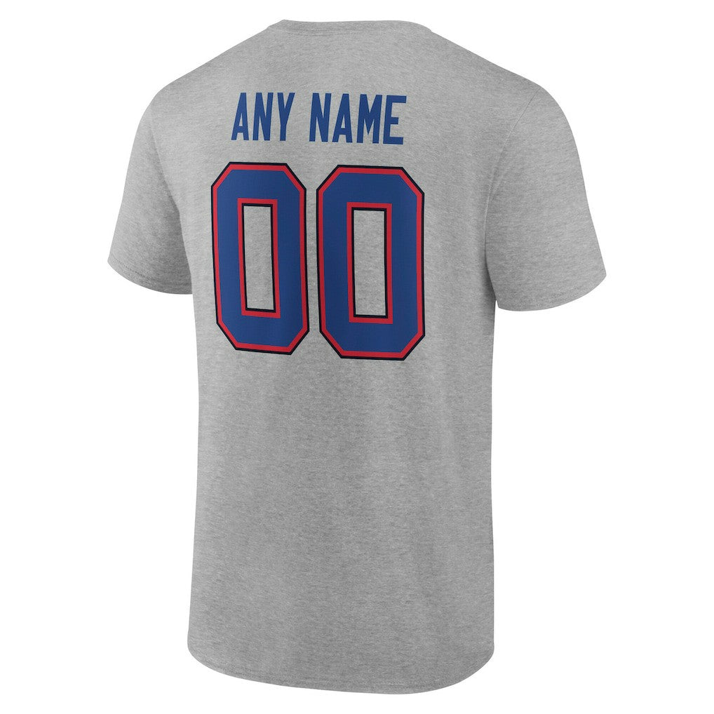 Buffalo Bills Big & Tall Team Authentic Custom T-Shirt - Gray on sale