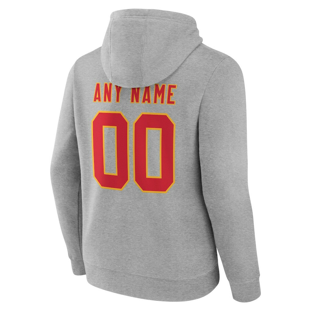 Kansas City Chiefs Big & Tall Team Authentic Custom Hoodie - Gray online