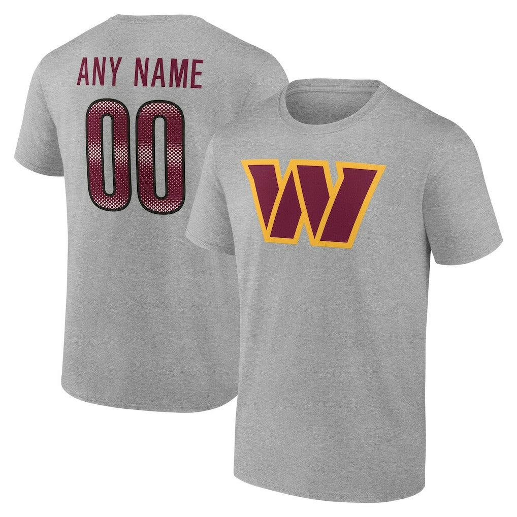 Washington Commanders Big & Tall Team Authentic Custom T-Shirt - Gray online