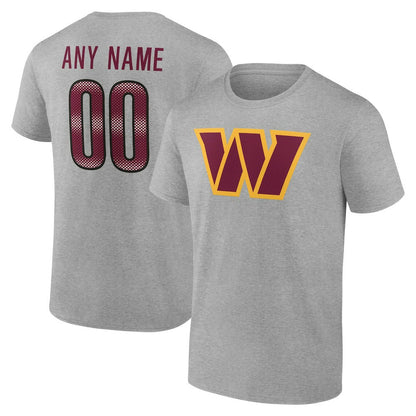 Washington Commanders Big & Tall Team Authentic Custom T-Shirt - Gray online