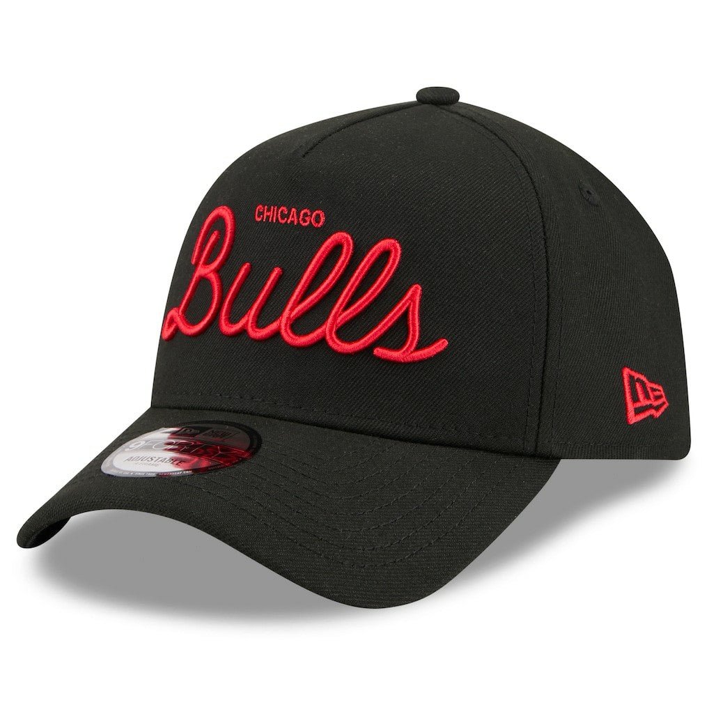 Chicago Bulls x Malbon Golf Unisex 9FORTY A-Frame Adjustable Hat - Black | New Era shop