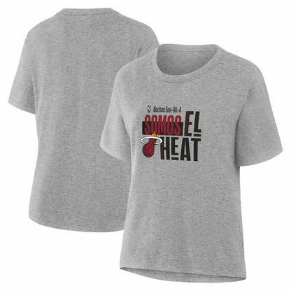 Miami Heat Women's Noches Training T-Shirt - Gray cheap