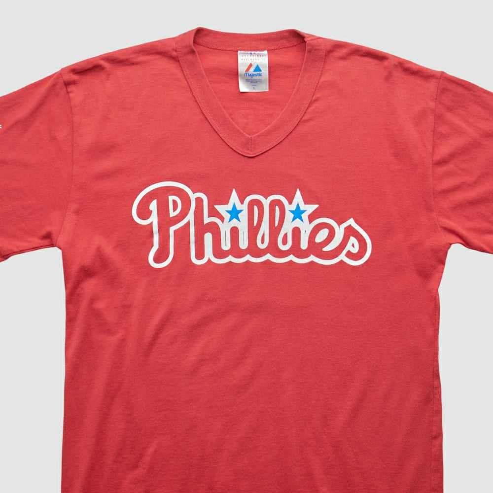 Philadelphia Phillies Majestic 2000s T-shirt - Red Vintage