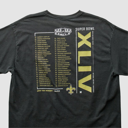New Orleans Saints Reebok 2010 T-shirt - Black Vintage for sale