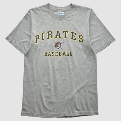Pittsburgh Pirates Majestic 2000 T-shirt - Heather Gray Vintage