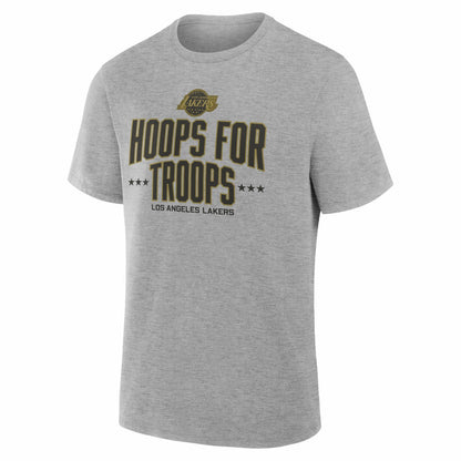 Los Angeles Lakers Hoops For Troops T-Shirt - Gray online