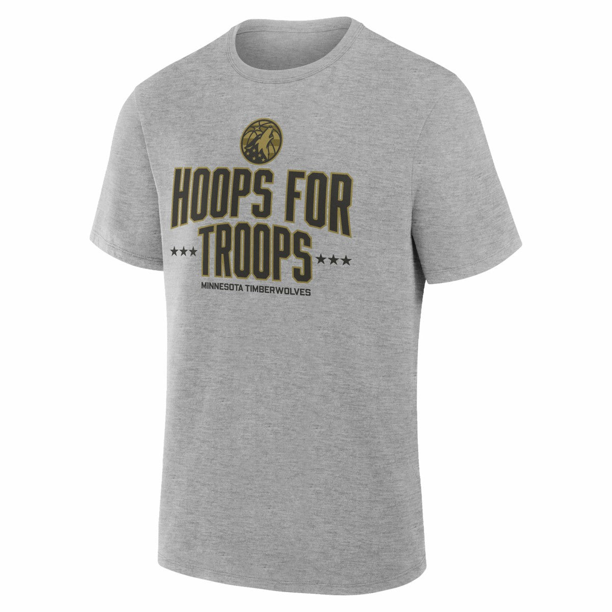 Minnesota Timberwolves Hoops For Troops T-Shirt - Gray on sale