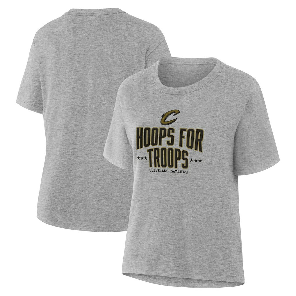 Cleveland Cavaliers Women's Hoops For Troops T-Shirt sale - Gray cheap