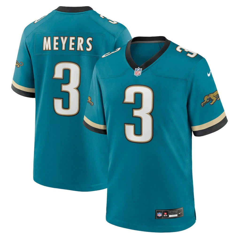 Jakobi Meyers Jacksonville Jaguars Alternate 2 Prowler Throwback Game Jersey - Teal | Nike on sale