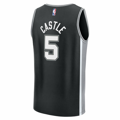 Stephon Castle San Antonio Spurs Fast Break Replica Jersey - Black - Icon Edition | Fanatics online