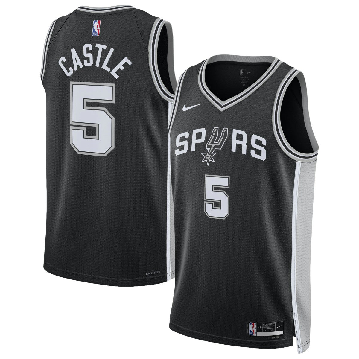 Stephon Castle San Antonio Spurs Unisex Swingman Jersey - Icon Edition - Black | Nike shop