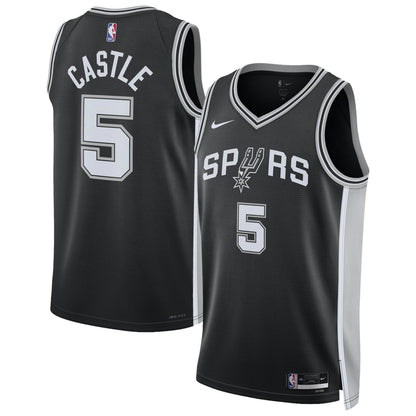 Stephon Castle San Antonio Spurs Unisex Swingman Jersey - Icon Edition - Black | Nike shop