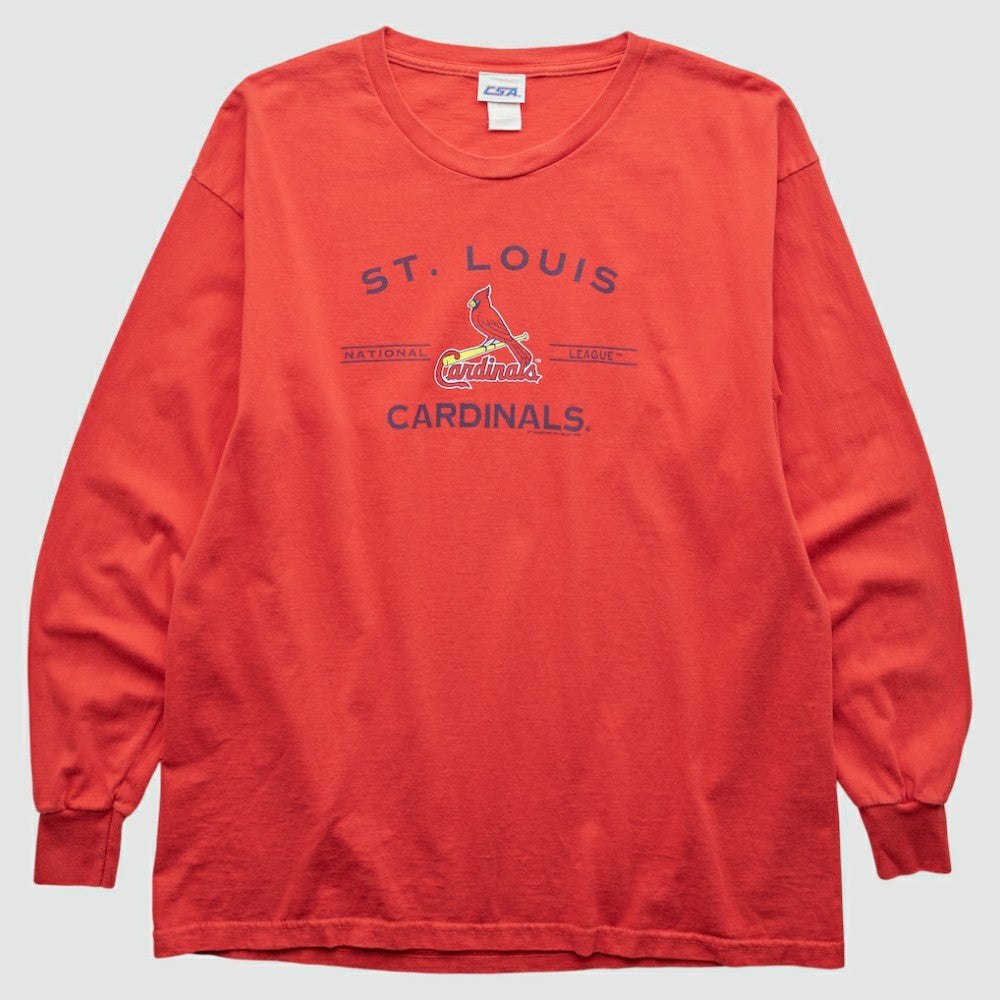 St. Louis Cardinals CSA 2000s Long Sleeve T-shirt - Red Vintage