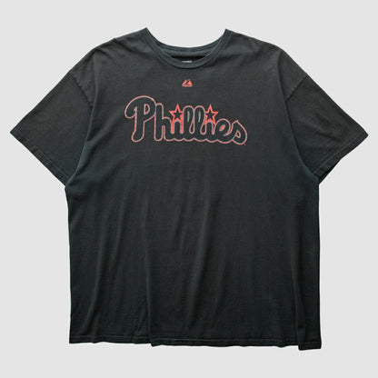 Philadelphia Phillies Majestic 2010s T-shirt - Black Vintage