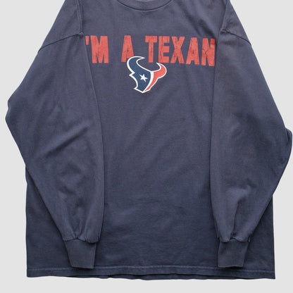 Houston Texans NFL 2010s Long Sleeve T-shirt - Navy Vintage discount