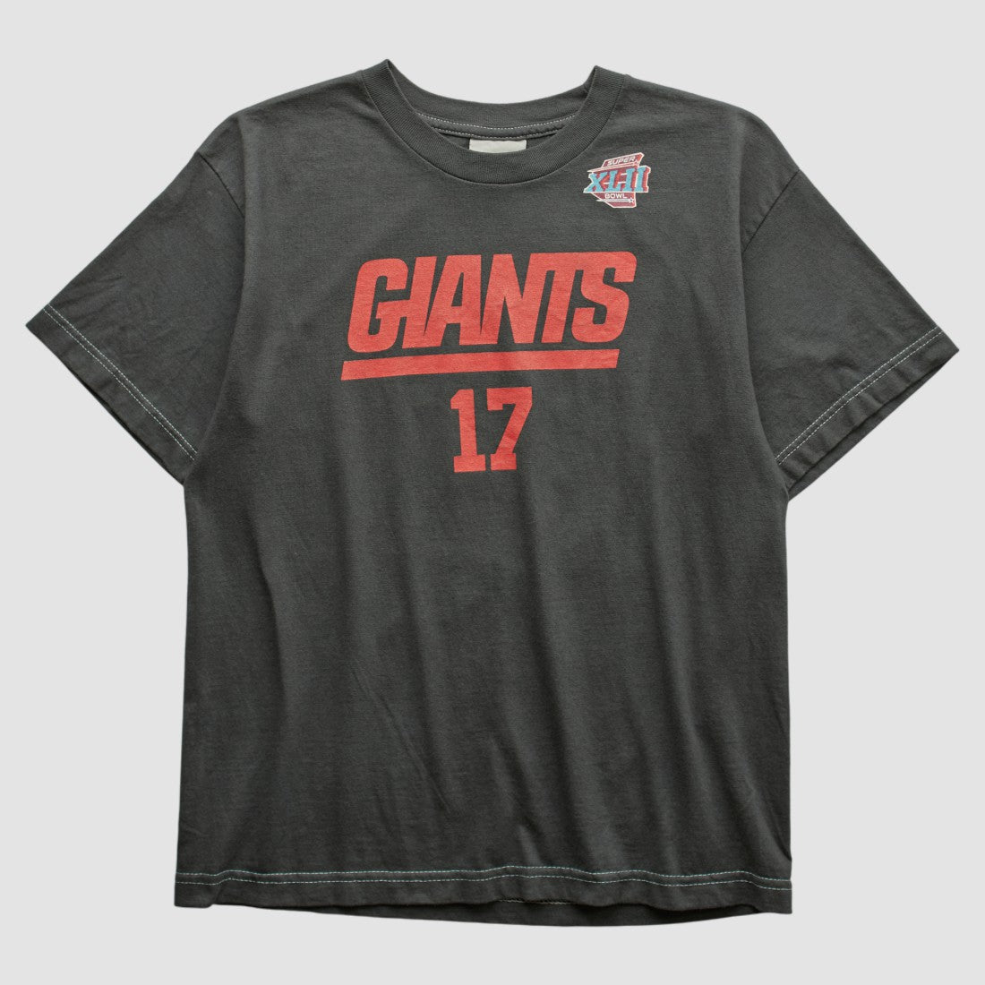 New York Giants 2008 T-shirt - Charcoal Vintage on sale