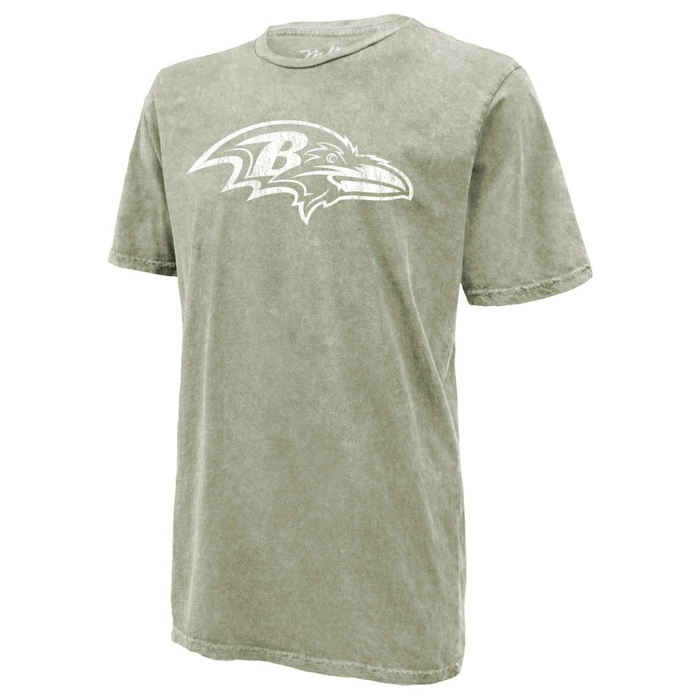 Lamar Jackson Baltimore Ravens Majestic Threads Mineral Wash Name & Number T-Shirt - Moss Green cheap