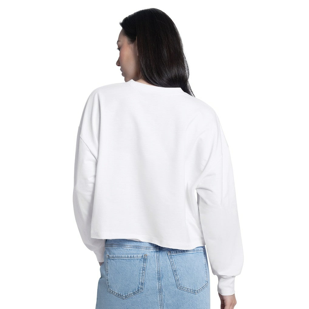 San Antonio Spurs G-III 4Her by Carl Banks Women's Bleachers Cropped French Terry Sweatshirt - White online