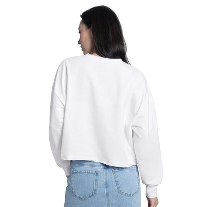 San Antonio Spurs G-III 4Her by Carl Banks Women's Bleachers Cropped French Terry Sweatshirt - White online